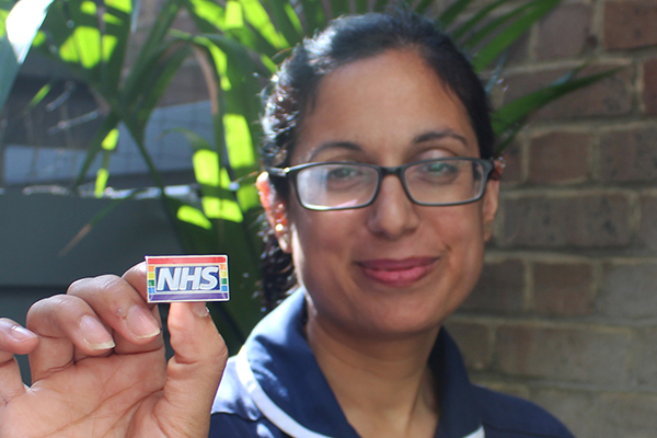 NHS rainbow badge