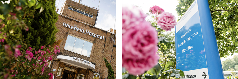 Views of Royal Brompton and Harefield hospitals 