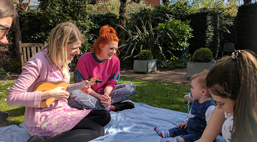 Vocal Beats entertains some young patients