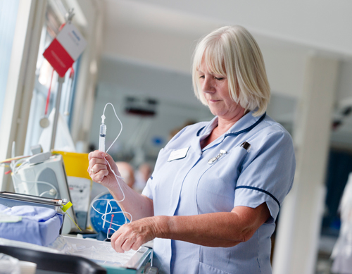 Nurse with syringe