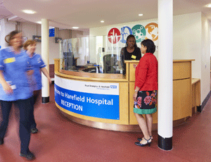 Reception Harefield Hospital