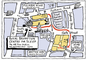 Centre for sleep map