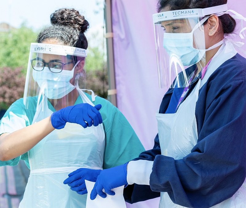 Staff in full PPE