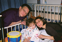 A very young Alexander photographed with his parents at Royal Brompton in December 2009