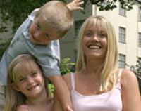 Tanya Page and her children