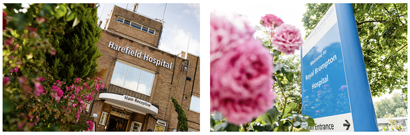 Exteriors of Royal Brompton and Harefield Hospitals