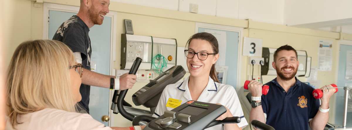 Pulmonary rehabilitation clinic in session 