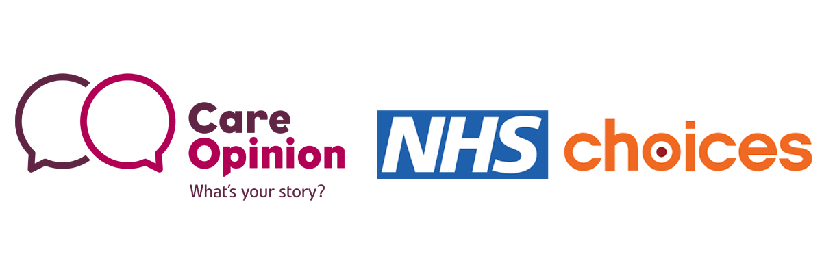 CareOpinion and NHS Choices logos 