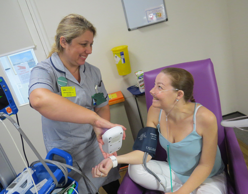 Transplant patient waiting for procedure