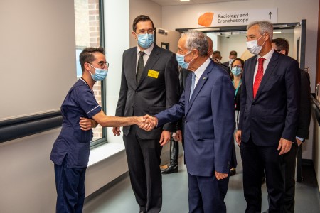 Portuguese President with staff