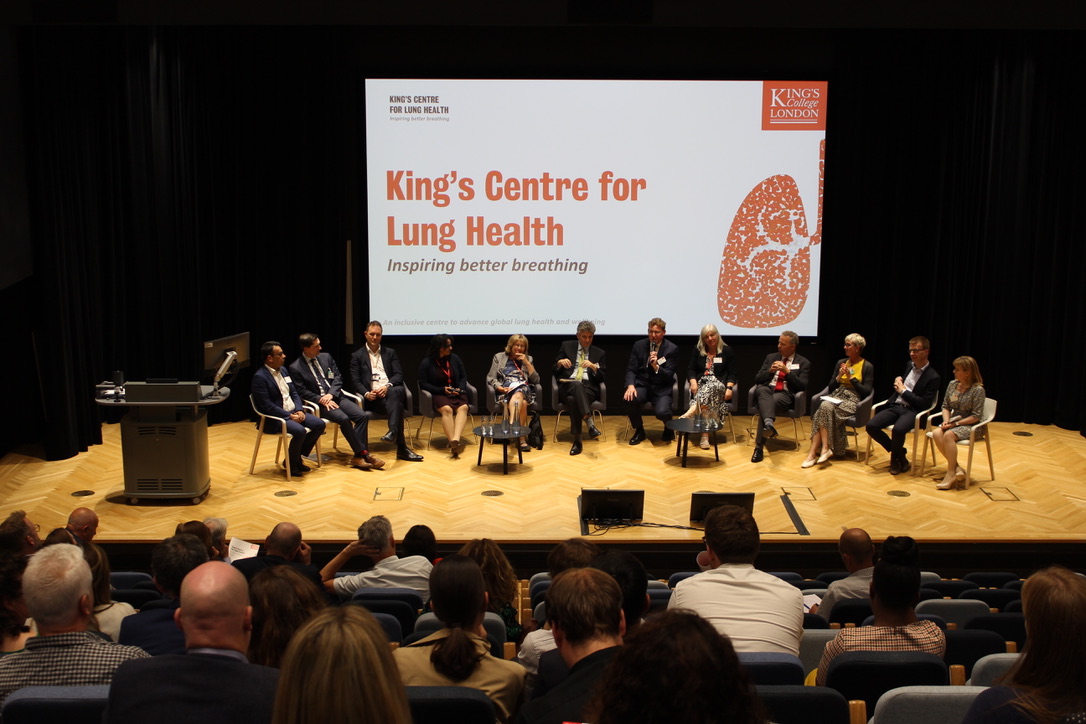 Image of panel at launch of King's Centre for Lung Health