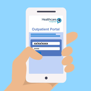 When you enter the Outpatient Portal, put in your date of birth and unique four-digit PIN from the text message.  This will take you to your appointment detail page