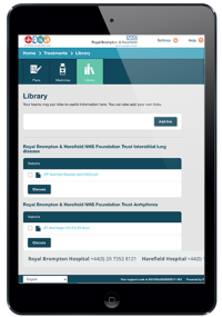 Patients Knows Best portal library page
